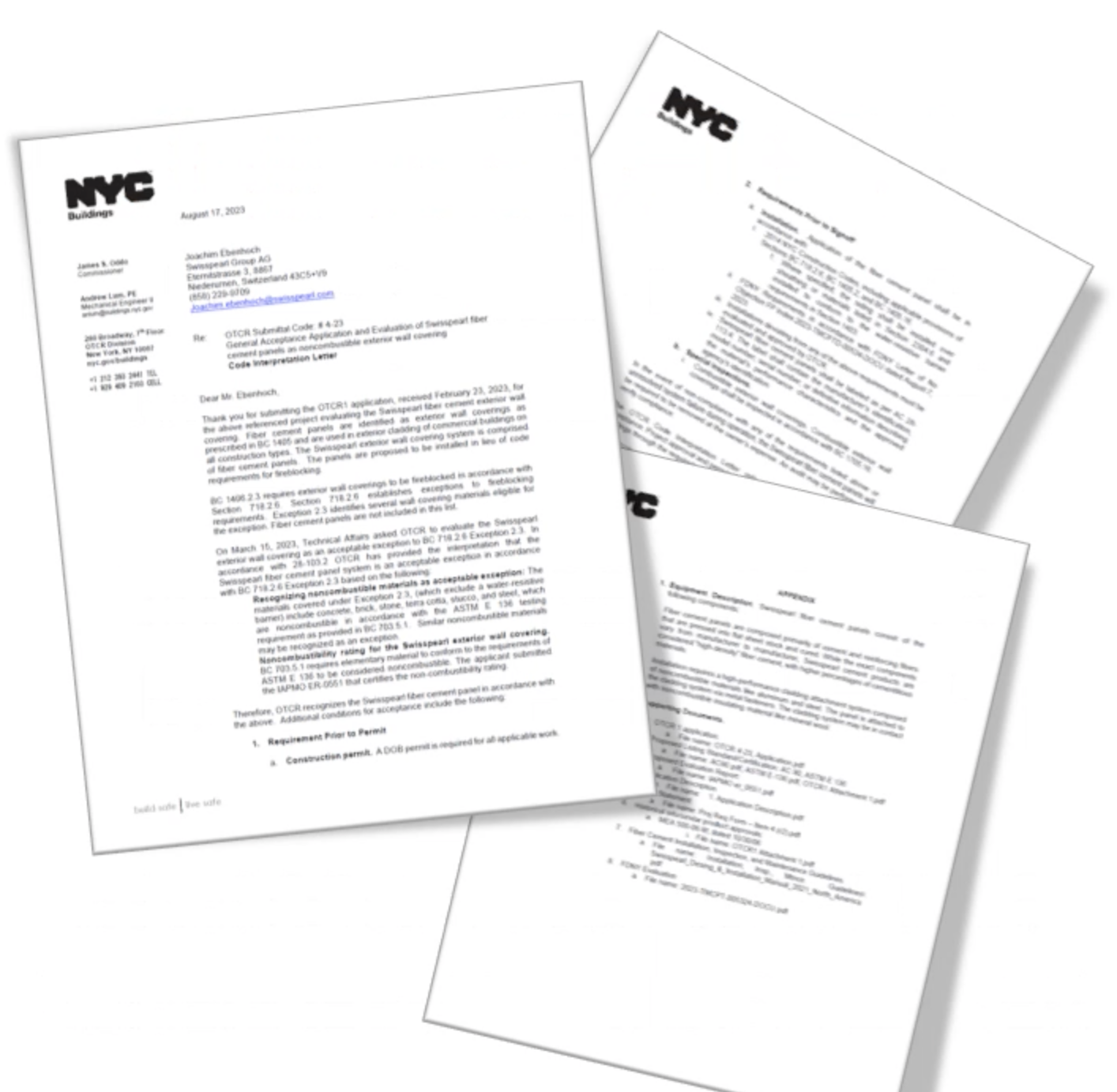 NYC Building Code Swisspearl Achieves Fireblocking Exception